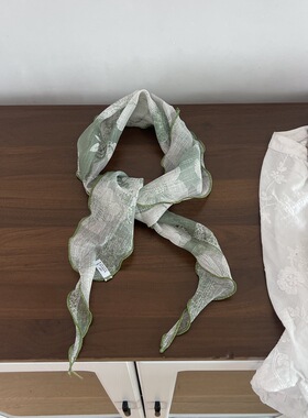 春夏新款出游拍照复古菱形丝巾女