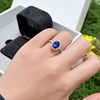 VRAI Princess Diana’s oval sapphire ring Royal blue main stone finished wedding ring Chinese Valentine’s Day gift
