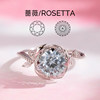VRAI Rose Round Diamond Wedding Ring Platinum Diamond Ring Customized for Women Slim Ring Arm