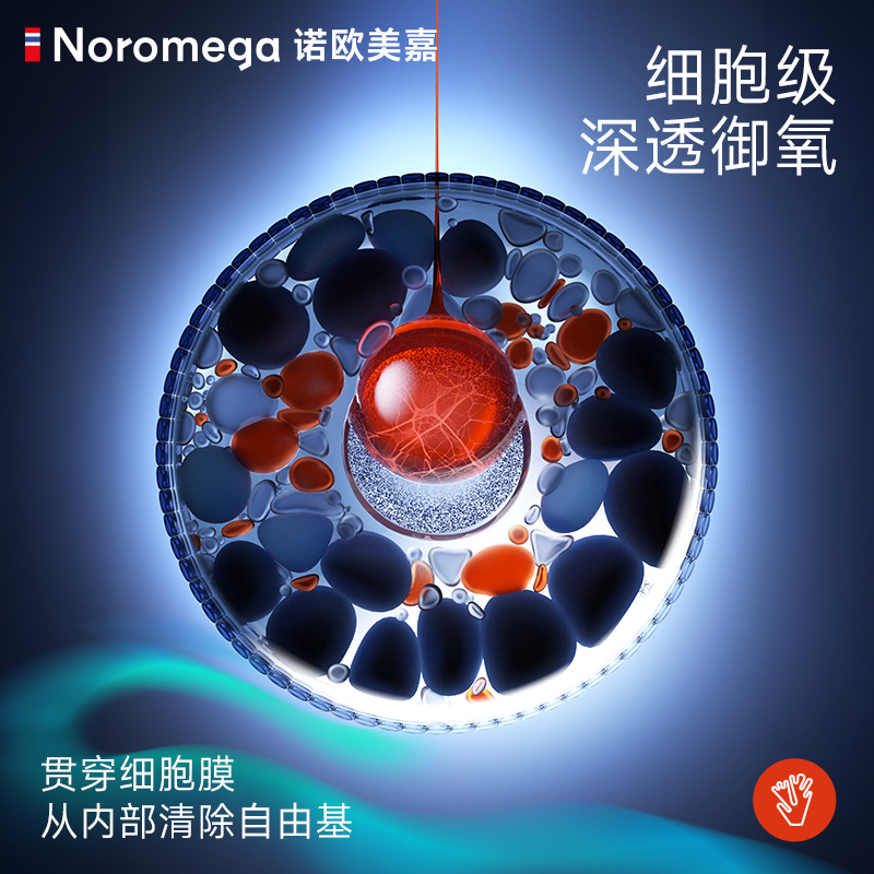 挪威Noromega虾青素胶囊口服雨生红球藻精华维C维E官方旗舰店正品