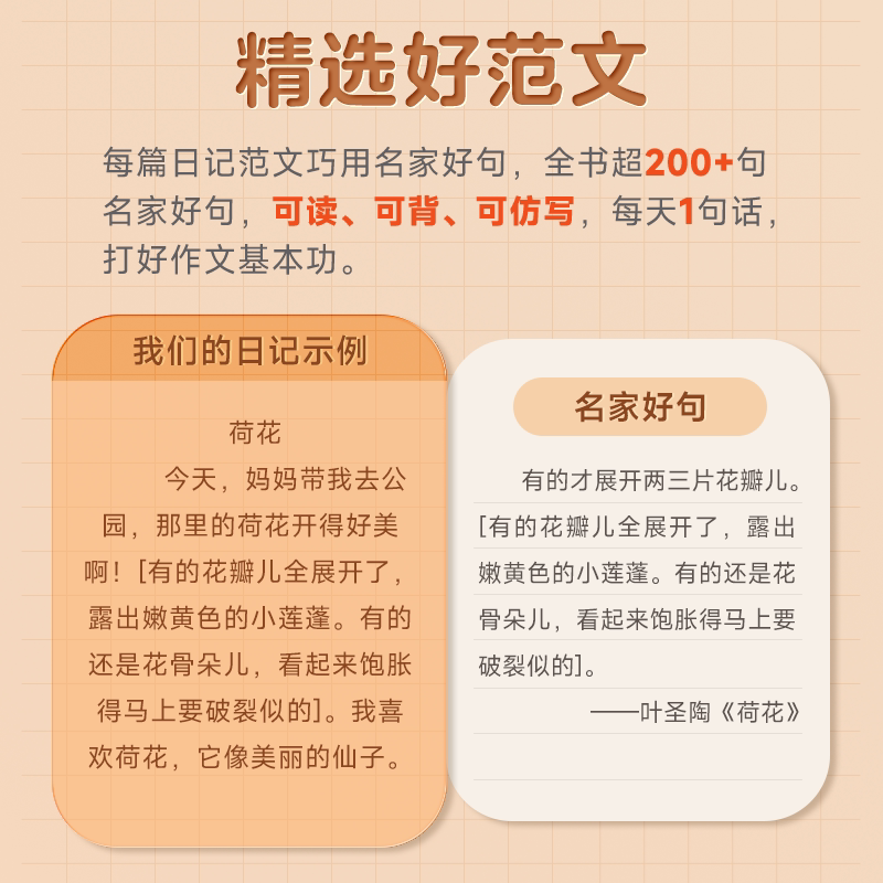【学而思官方】小学生轻松日记大全写作有方法覆盖热门主题精选优秀范文素材一二三四五六年级试用