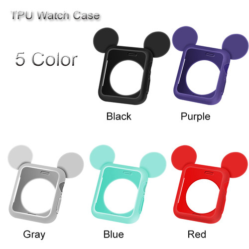 适用Apple Watch7/8/9苹果手表壳SE软iwatch11代防摔保护套iphone watch10米奇卡通保护壳可爱女44/41/45mm46 - 图2