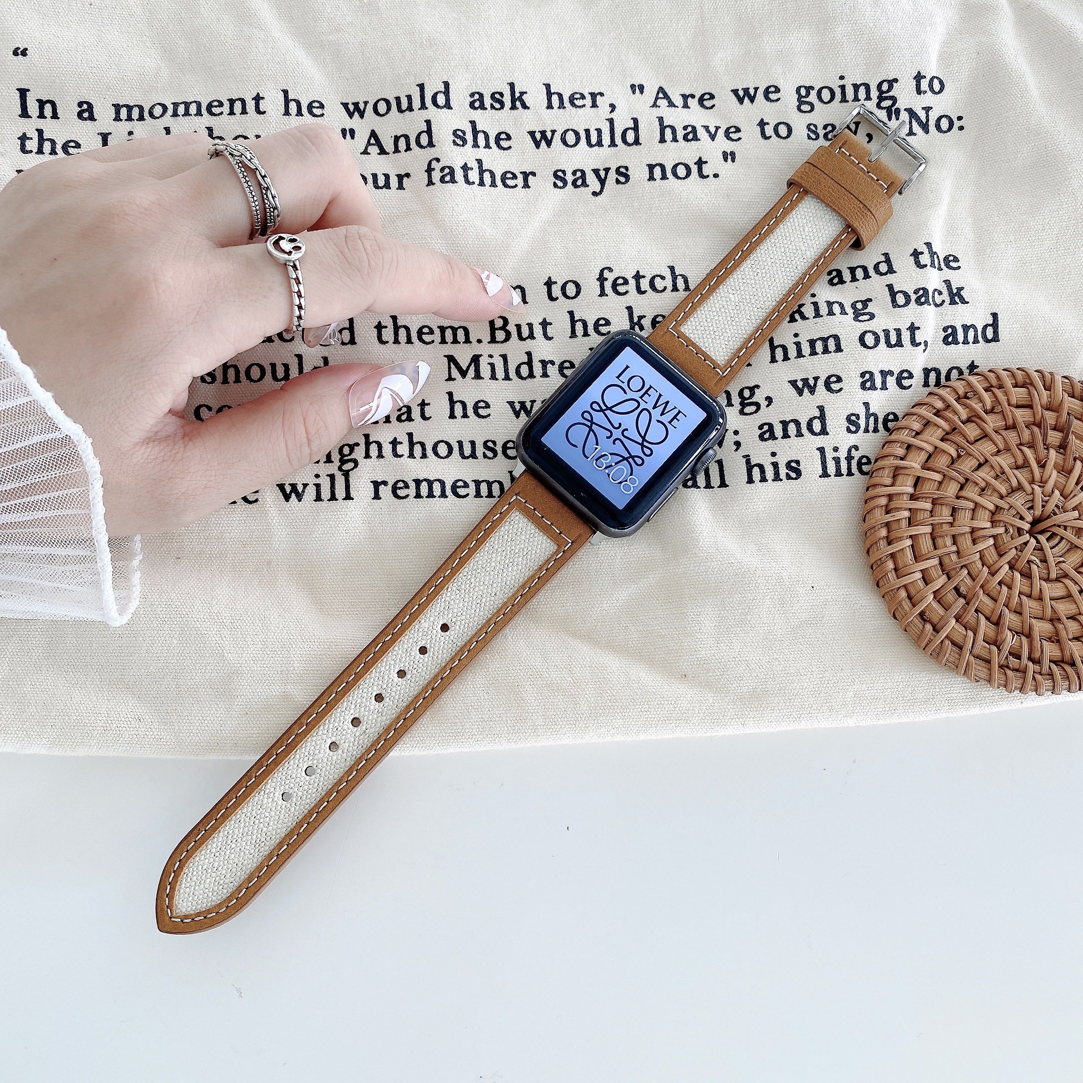 apple watch8苹果韩系风手表表带 牛境智能手表手环表带/腕带