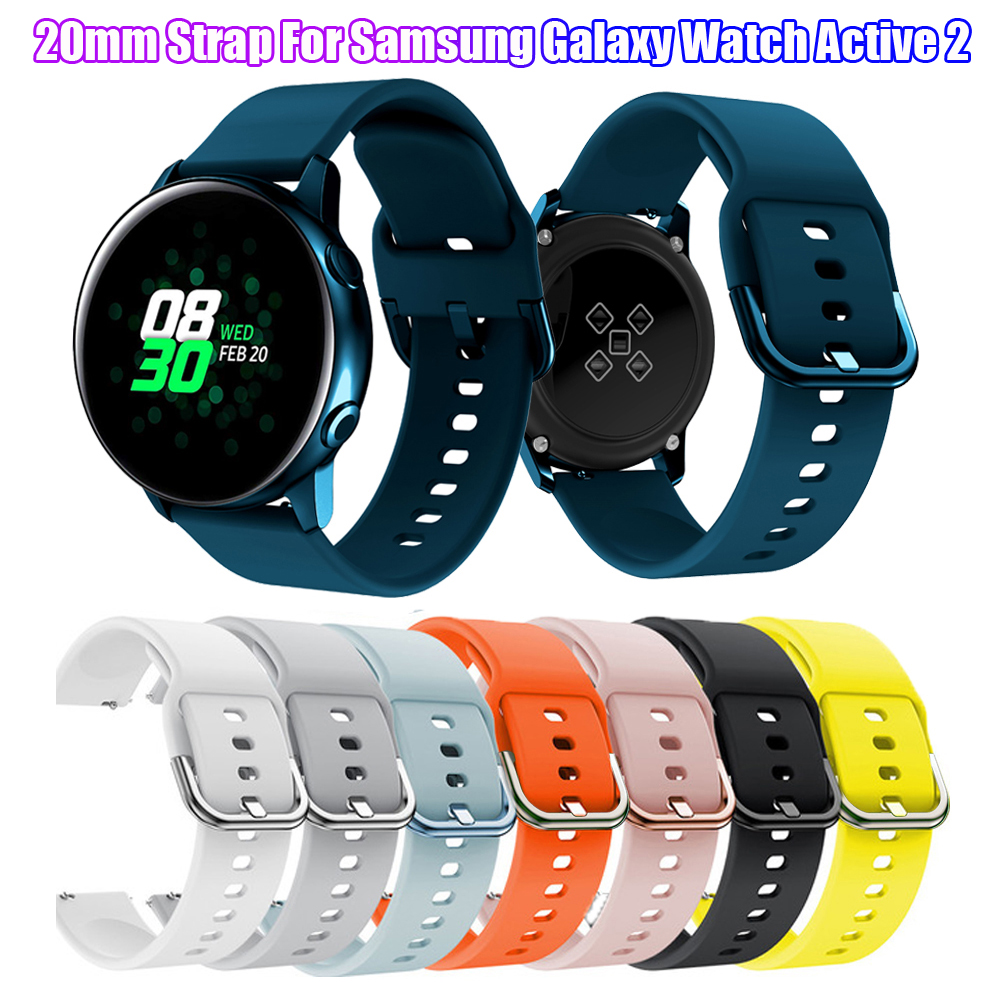 三星Galaxy Watch4/3 active2表带智能手表荣耀GS3 小米S1 Pro硅胶腕带华为WATCH GT3Pro46mm运动女软20/22mm - 图0