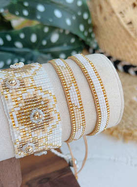 白金色系百搭唯美度假风手链