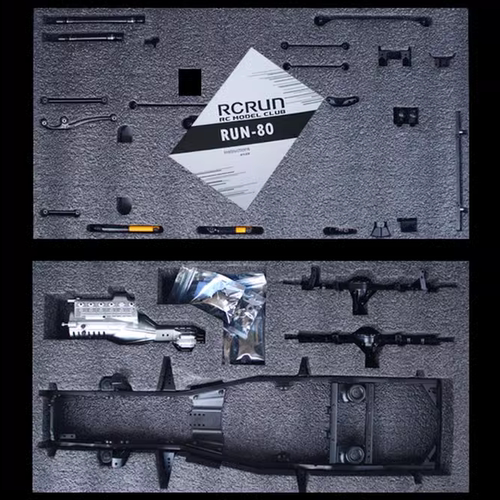 RCRUN RUN-80攀爬车架 LC80仿真底盘 金属大梁 - 图2