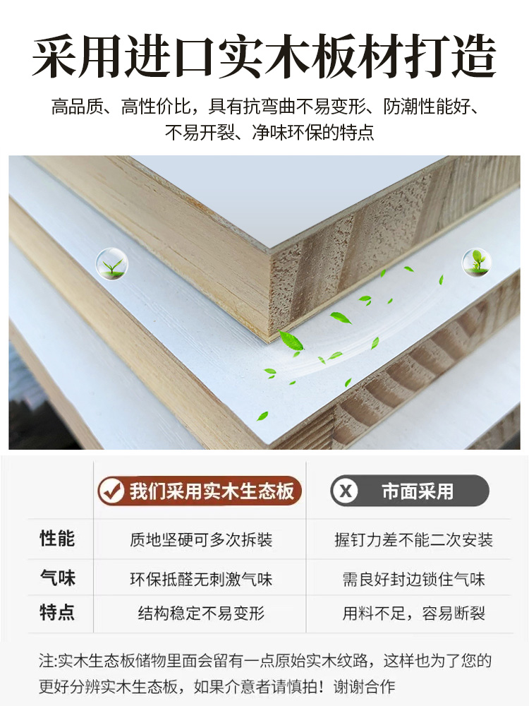 新疆包邮实木衣柜家用卧室欧式出租房用储物柜儿童简易包安装四五 - 图0