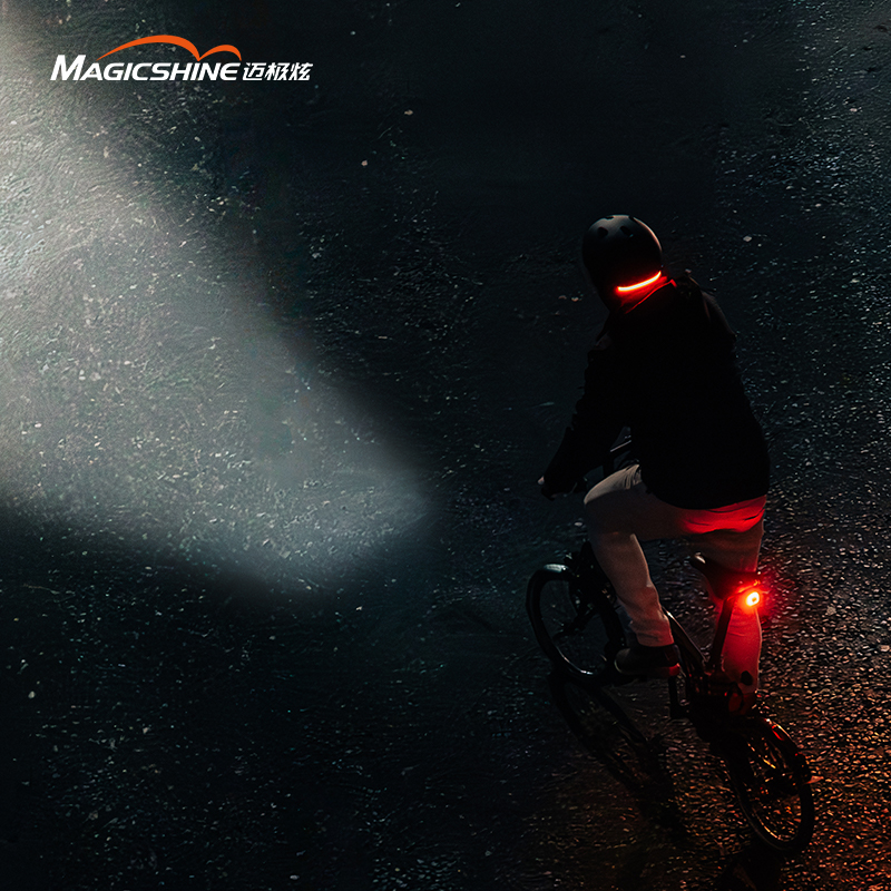 迈极炫小布折叠自行车夜骑灯折叠车前灯尾灯套装VTG1000 - 图1