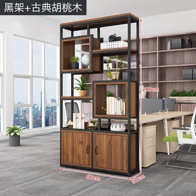 定制现代简约书架落地多层书柜办公室屏风客厅隔断置物架组合玄关_虎窝淘