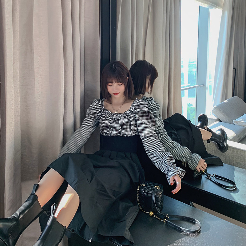 菡薇妮格子2020初秋季新款套装衬衫 菡薇妮衬衫