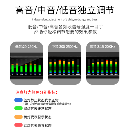 TKLT531数字纯均衡器高品质专业舞台家用发烧卡拉ok降噪门音频处理清仓KTV酒吧电子频谱显示带降噪防啸叫EQ