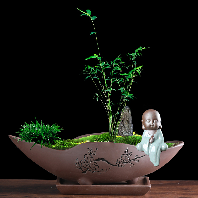 宜興 紫砂花盆栽 多肉植物盆 景盆 菖蒲盆 宜興 紫砂花盆栽 多肉植物盆 景盆 菖蒲盆 - 工芸品本当に 安い 通販
