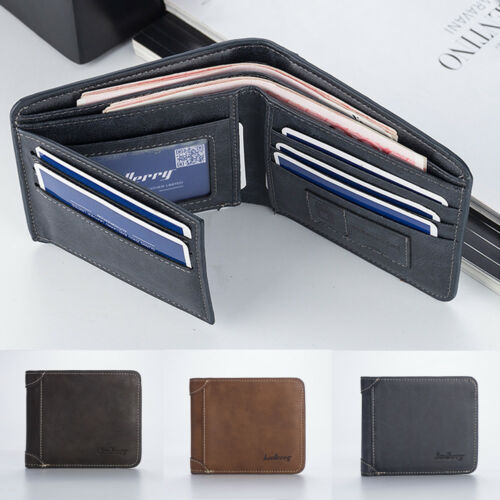 Mens Casual Wallets Leather Short Foldable Wallet Purse - 图2