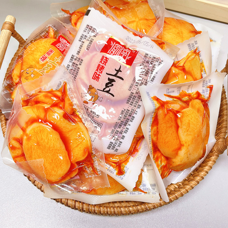 渝南香辣烧烤味土豆片即食重庆特产休闲零食办公室解馋小吃整箱