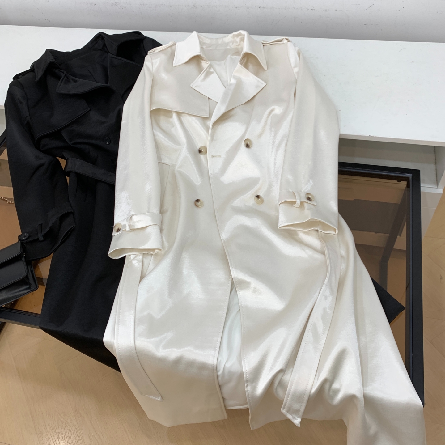 长款外套纯色冬季通勤百搭宽松舒适时尚休闲通勤女 J#31 - 图1