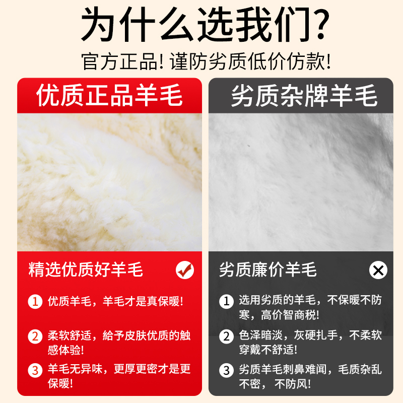 羊毛护膝老寒腿男女士关节保暖发热老年人专用冬季加绒厚骑车盖套