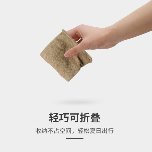 老钱风亚麻堆堆帽大头围卷边冷帽夏季包头帽轻薄可折叠大号大码 - 图1
