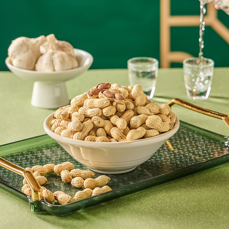 酒鬼花生210g*2袋蒜香五香味小珍珠新花生带壳炒货坚果零食下酒菜