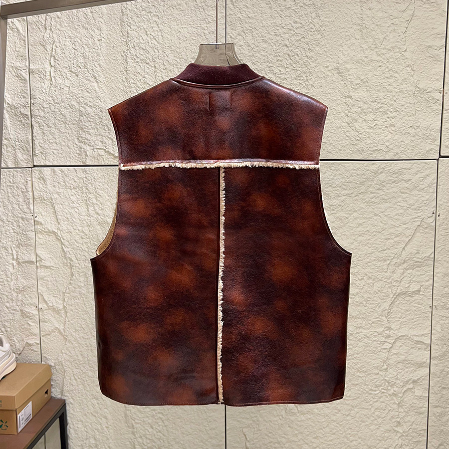 仿羊羔绒皮毛一体+擦色PU皮！秋冬男女加绒保暖叠穿马甲百搭坎肩,淘宝优惠券,粉丝福利购,淘宝优惠卷