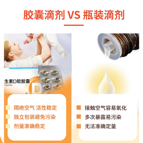 星鲨维生素D滴剂d3儿童婴幼儿vd胶囊0iu30粒小儿鱼油成人dvd维d - 图2