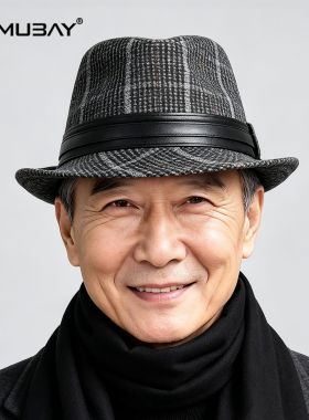 2026新款爸爸爷爷保暖绅士帽