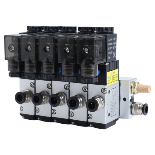 二位三通气动电磁阀3V210-08NC常闭阀组汇流板3V310-10NO常开阀岛 - 图3