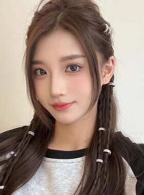 虞书欣同款发扣夹圆形金属发扣女前额水钻发卡刘海侧边小夹子发饰