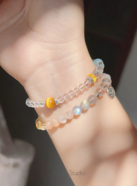 Timee恬觅天然石弹力绳手链手串