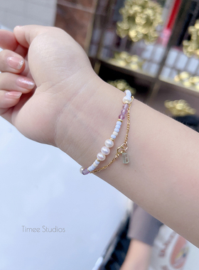 Timee恬觅紫水晶珍珠手链
