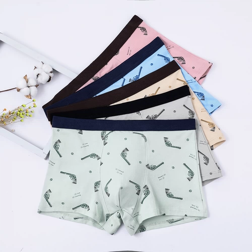 Детские хлопковые трусы для мальчиков для школьников, подходит для подростков