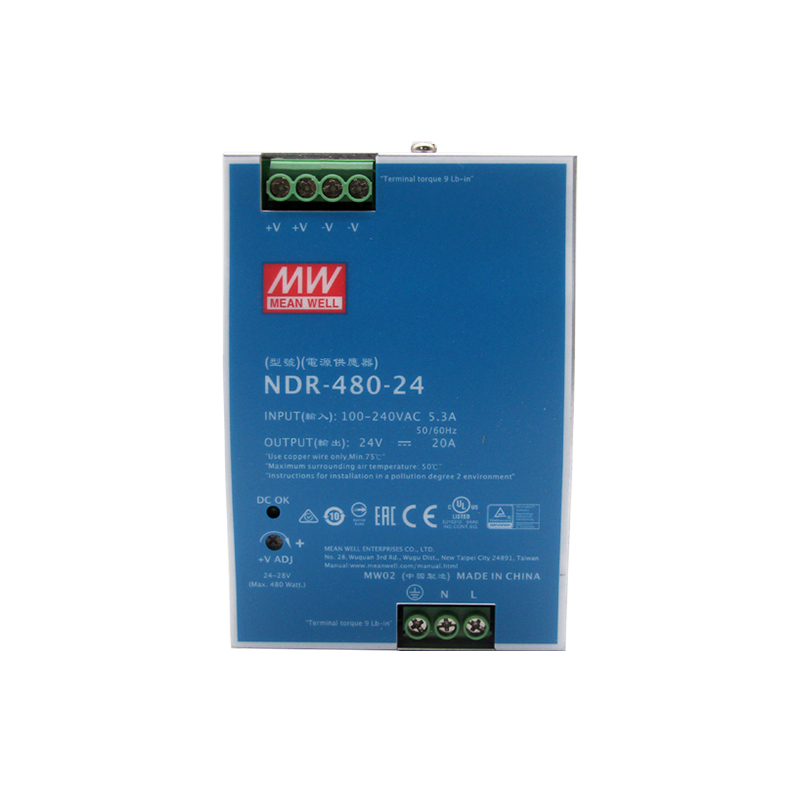 NDR-480-24明纬220转24V导轨20A开关电源DRP变压器PLC驱动工控 - 图2