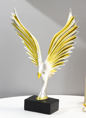 创意现代家居摆件天使之翼酒柜装饰品书房办公室桌面摆设大展宏图