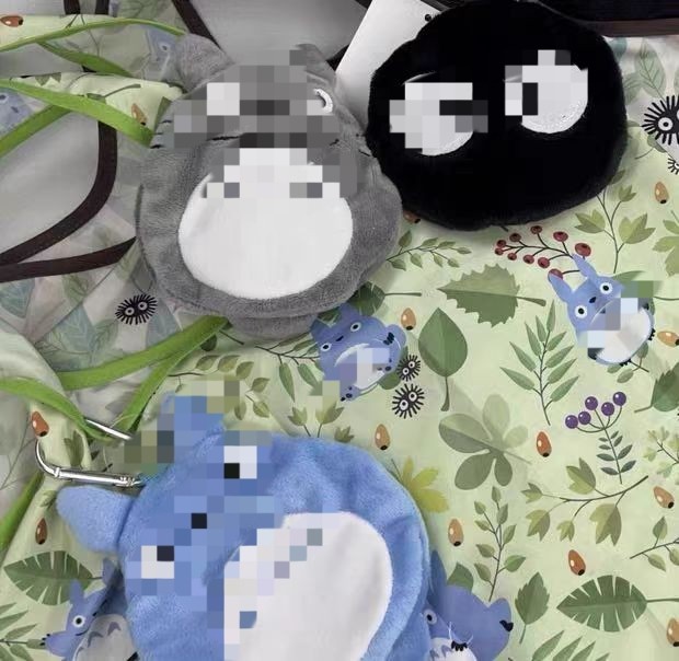 动漫小猫吉购物袋出口外贸可爱的卡通公仔收纳袋超市环保袋钥匙扣,淘宝优惠券,粉丝福利购,淘宝优惠卷