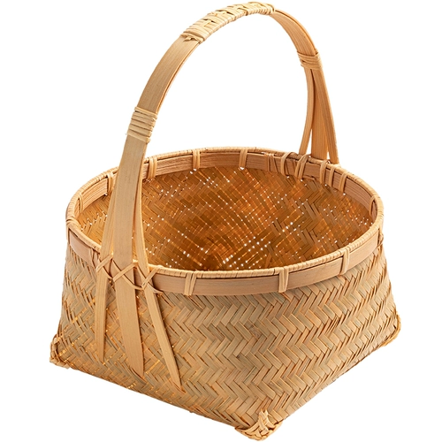 Бамбуковая рука -Ряд корзина свадебная коробка варенья корзина корзина с фруктами Happy Red Basket Moon Cake Pired Borte Corpet Baske Basko Basket