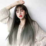 Парик, шлем, модная челка, прямые волосы, популярно в интернете, градиент