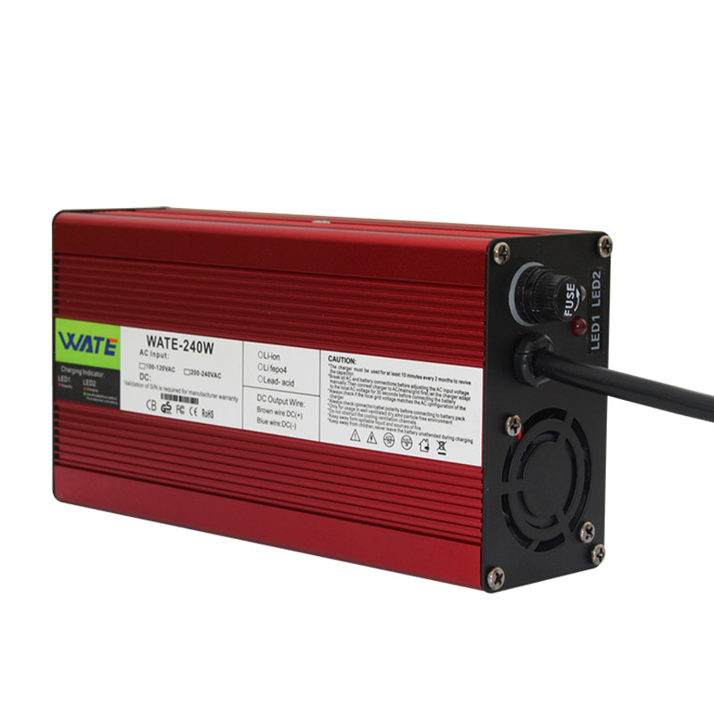 WATE4.2V10A 12A 15A充电器 3.7V锂电池组适用智能铝壳带风扇-天天券