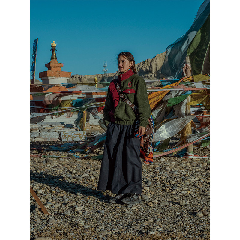 圣山2025秋冬阿里系列斜襟开衫抓绒外套原创潮流休闲仿羊羔绒外套,淘宝优惠券,粉丝福利购,淘宝优惠卷