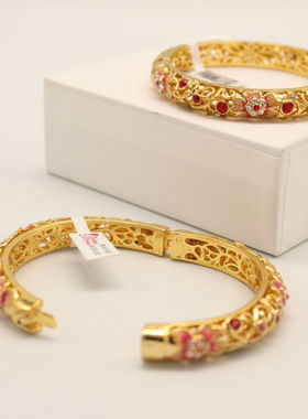 法琅彩手镯开口珐老北京