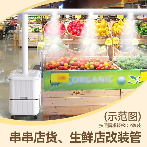净季工业加湿器超市蔬菜水果保鲜麻辣烫大雾量商用型摆摊喷化机 - 图0