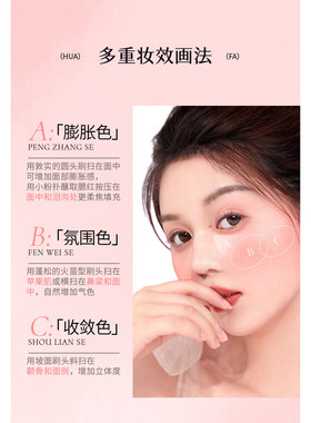 千妍腮红面部综合盘大容量珠光