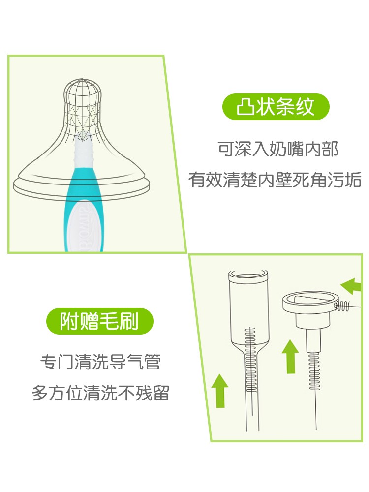 美国进口布朗博士婴儿宝宝玻璃 PESU PP奶瓶清洗豪华型奶瓶刷-图2