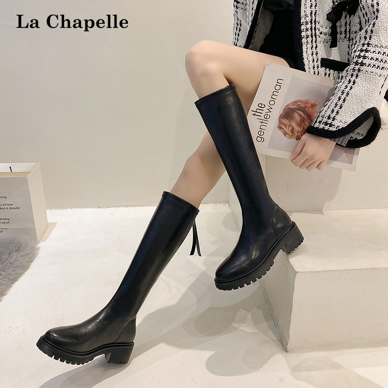 La Chapelle 拉夏贝尔 2022年秋冬加绒不过膝长筒靴 多款