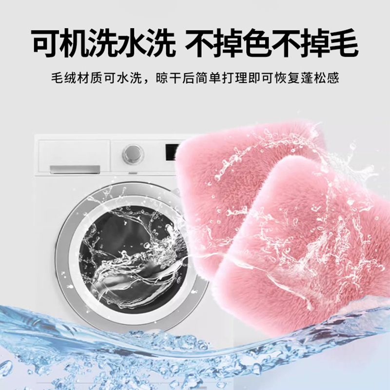 徕本汽车坐垫冬季四季通用座垫毛绒座椅加热后排车内仿羊毛主驾驶