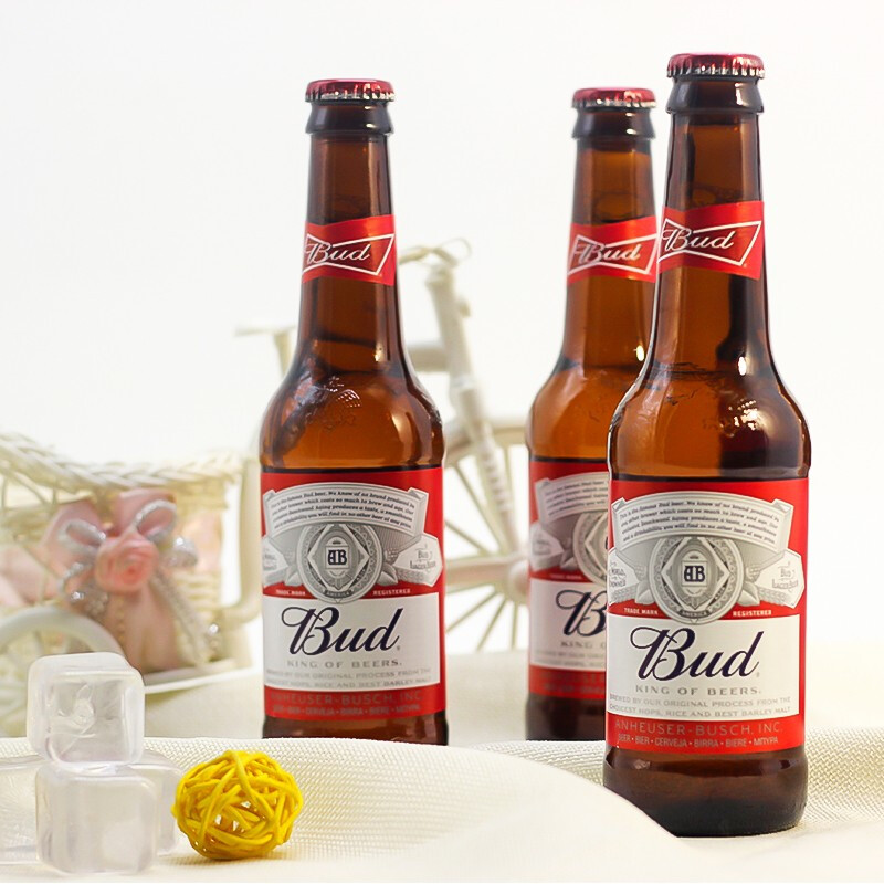 【进口】百威/Budweiser啤酒330ml*24瓶装拉格黄啤酒整箱清仓