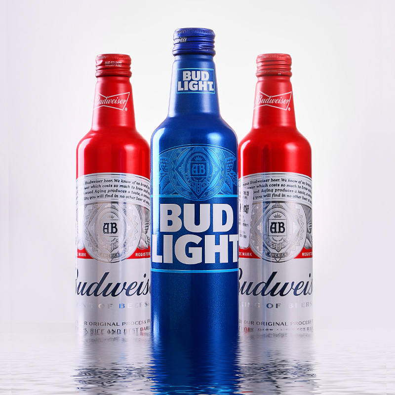 【进口】百威蓝铝瓶473ml*24瓶美国红铝Budweiser/Bud Light啤酒-图0