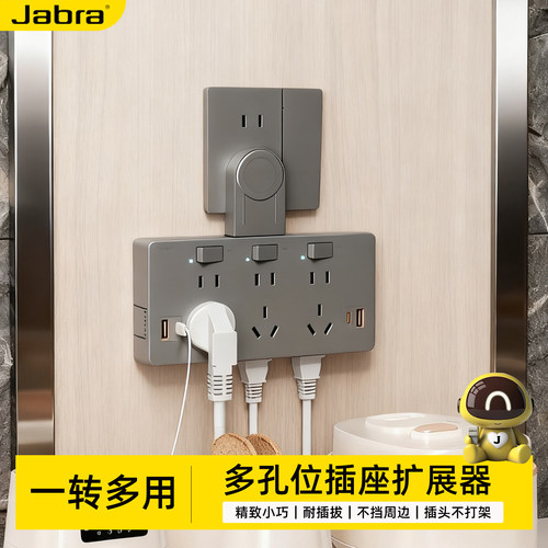 插座转换器家用多孔位电源插板扩展器面板带USB接口多功能插线板 - 图3