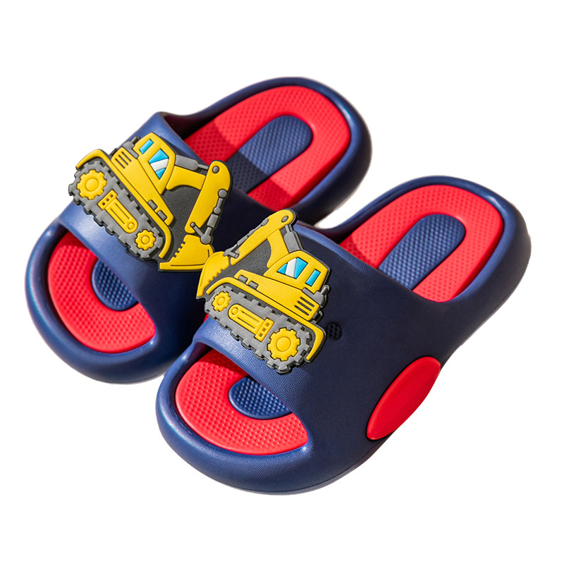卡通新款挖掘机儿童拖鞋男童夏季居家浴室洗澡防滑厚底外穿凉拖鞋,淘宝优惠券,粉丝福利购,淘宝优惠卷