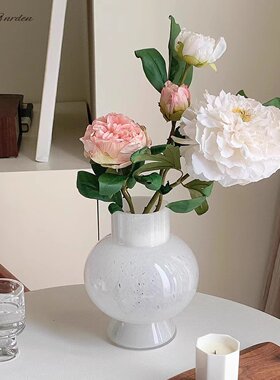 创意简约陶瓷芍药牡丹花瓶摆件郁金香客厅ins风仿真餐桌仿真B307