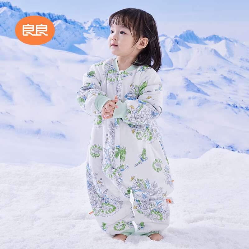 良良婴儿睡袋春秋薄款分腿睡袋儿童秋冬款防踢被子新生儿四季通用