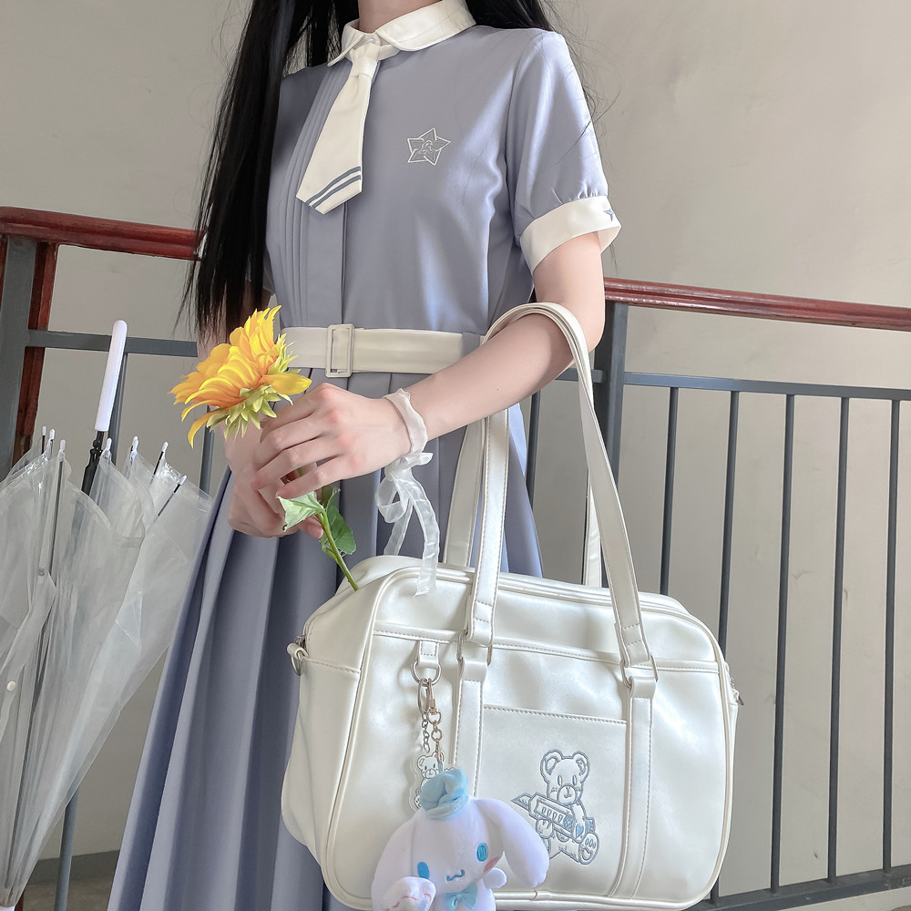 【海羽】城南诗中意原创水手服连衣裙夏季少女学生甜美夏服JK制服-图1